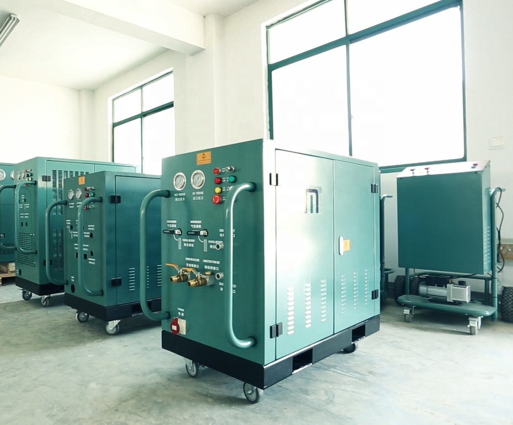 5HP Refrigerant ISO Tank Gas Recovery Unit Ac Charging Equipment R134a R22 Recovery Charging Machine