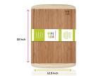 Bamboo 3 Piece Cutting Board Antimicrobial , Large Wooden Chopping Block