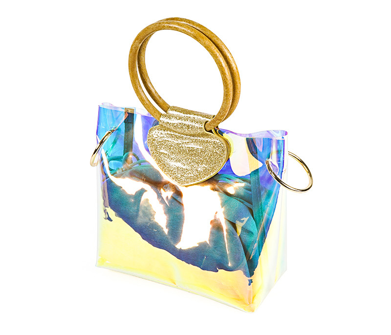 Large Capacity Holographic PVC Tote Handbags For Women