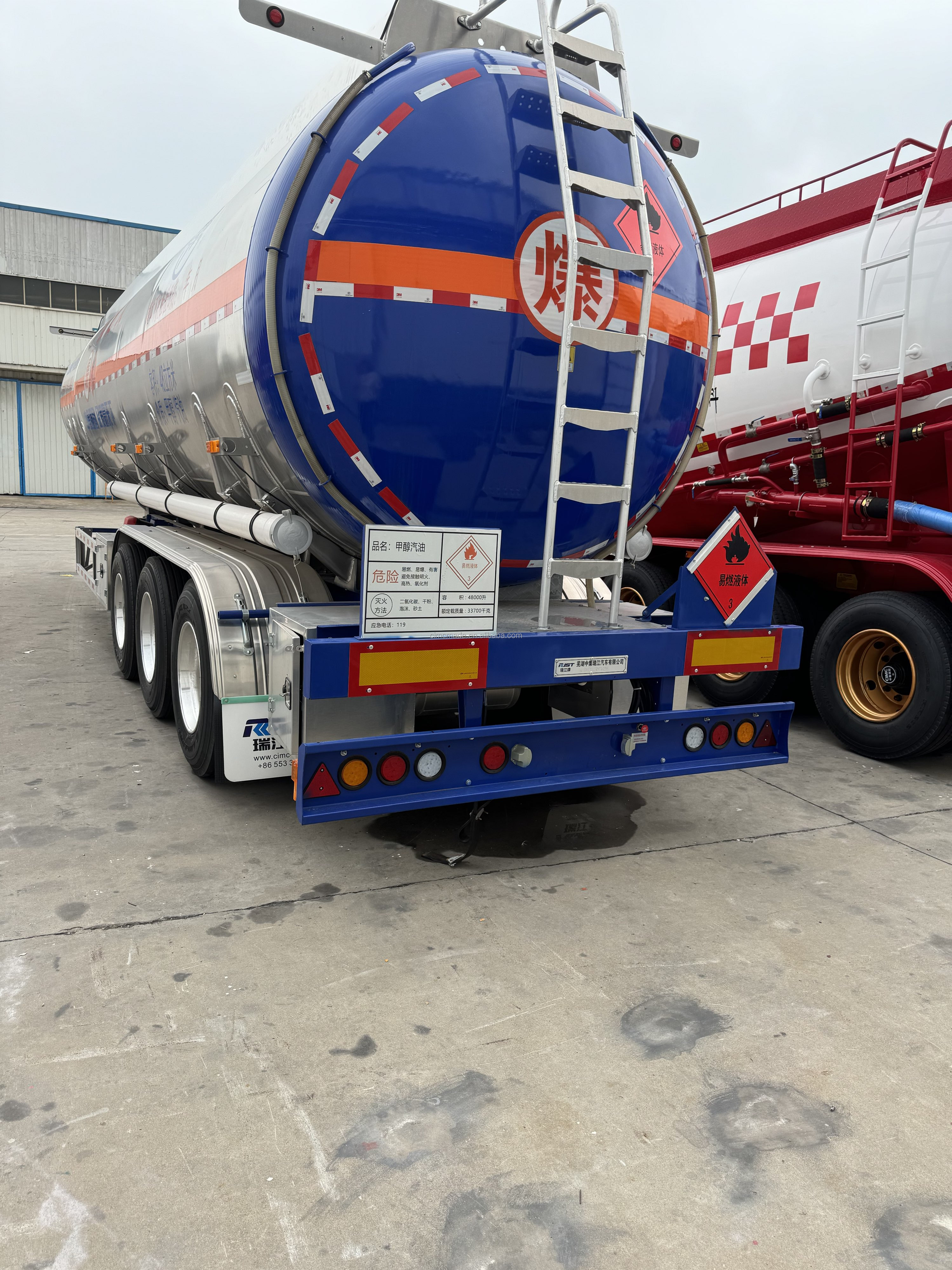 CIMC 3 axis iron S30408 11450*2500*3900mm total mass 40T curb mass 8200 use EHA dish end 4.5mm thickness ordinary liquid tank