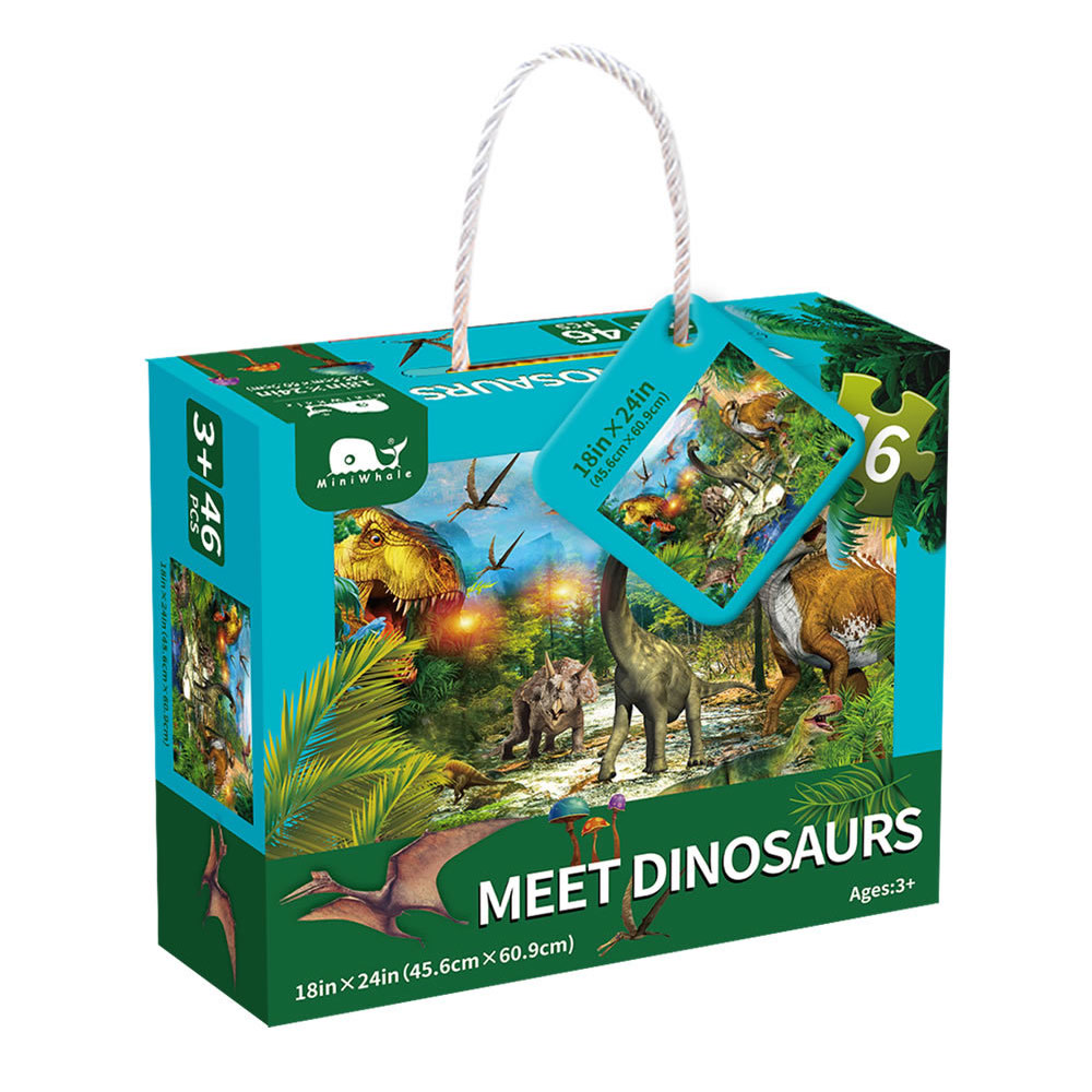 Unisex Other Educational Toys Dinosaur Noctilucent Floor Puzzle for Preschool Learning