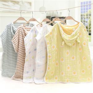 China Ultra Soft Baby Bath Muslin Towel Cotton Antibacterial Solid Color wholesale