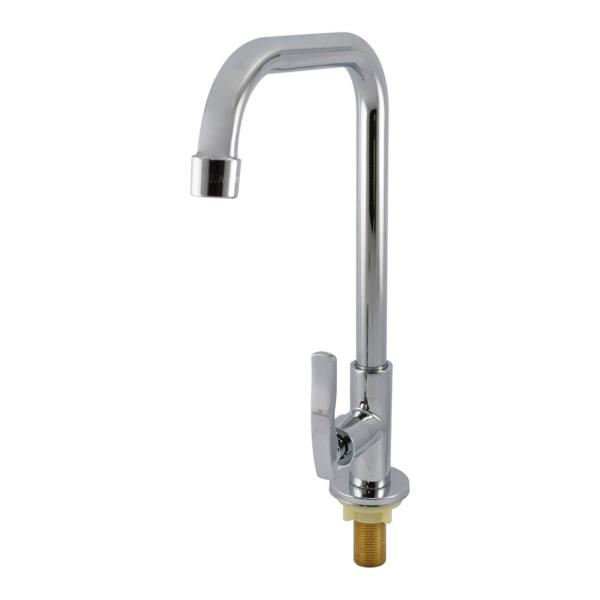 304 Stainless Steel Kitchen Faucet With Monochrome Brass Sprayer And Single