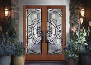 China Removable Theft Proof Decorative Panel Glass Brass / Nickel / Patina Caming wholesale