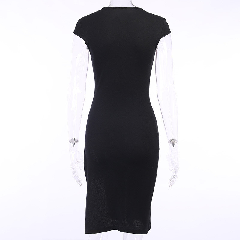 Flying Shoulder Sleeves Sexy Women Dresses , Irregular High Split Mini Dress