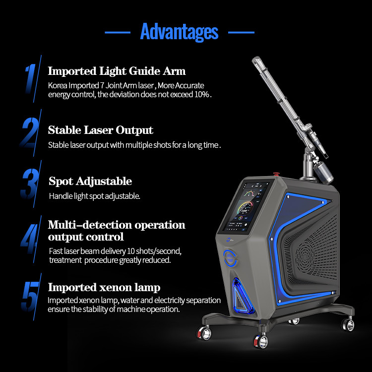 Touch Screen Control System Q Switched Nd Yag Laser for Vascular Lesion Treatment
