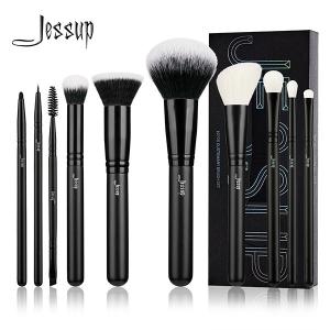 China Jessup 10pcs Natural / Synthetic Hair Essential Makeup Brushes Set wholesale