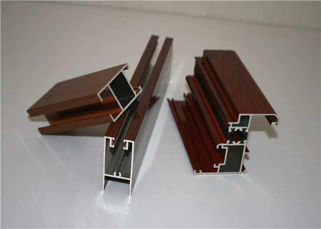 6060 T5 3.0MM Wood Grain Finish On Aluminum Door Frame