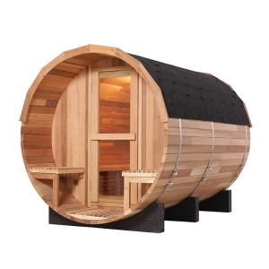 China Red Cedar Wood Traditional Sauna Room Far infrared Barrel Steam Room wholesale