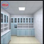 Three Section Slider Wall Mounted Dental Cabinets Solution Hospital Furniture