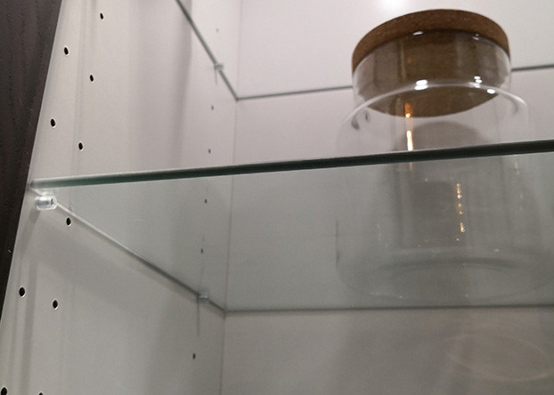 Furniture / Cupboard Clear Tempered Glass 3mm~12mm Thickness With MAT C Edge
