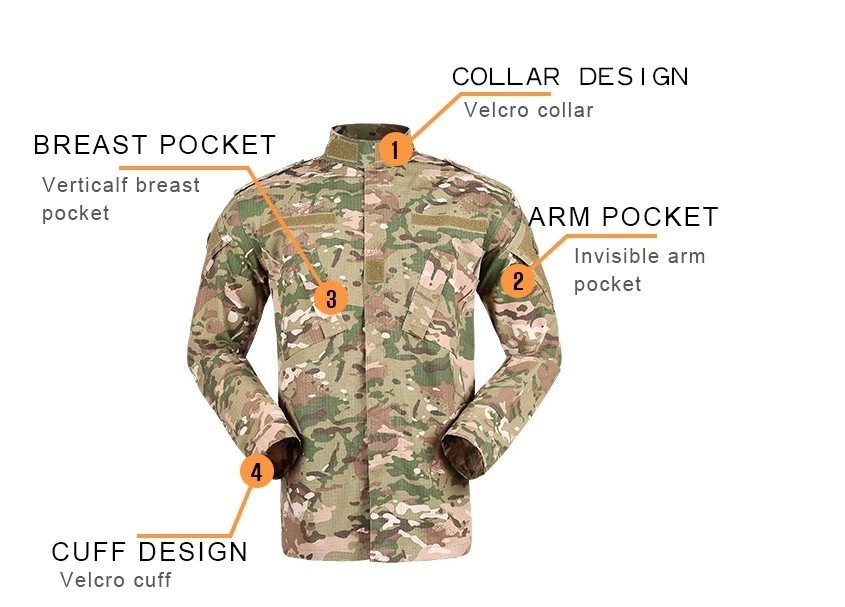 American Standard US Military Uniforms 35% Cotton 65% Polyester Military Training Uniform