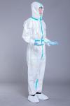 65GSM Disposable Isolation Coverall With Blue Taping