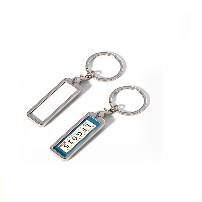 Double Sided Sublimation Key Chains Blanks Car Keychain Tags With Printable Aluminum Sheet