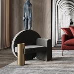 Fashion Creative Hotel Lobby Furniture Reception Velvet Metal Lounge Chair