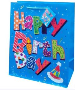 China Fancy birthday paper material packaging bags gift bags wholesale