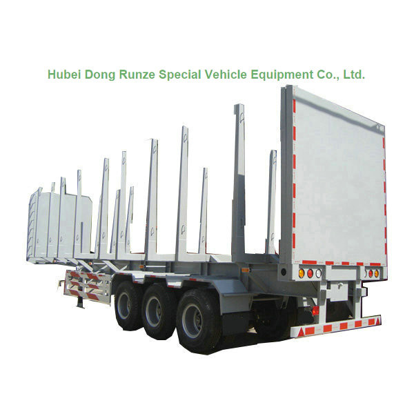 Timber Lumber Transport Semi Trailer Long Wood Transport Log Trailer, 3 Axle Log Trailer 60ton