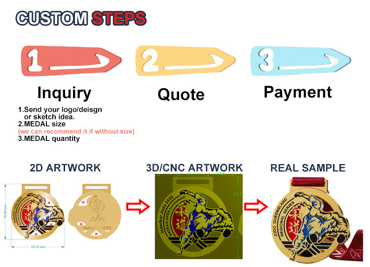 Children's Sports Medals 2D 3D Gold Plated Medals For School Badminton Karate