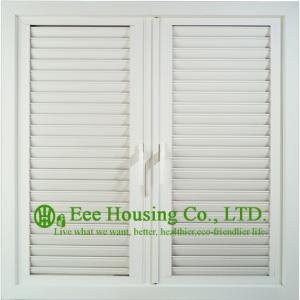 China UPVC Shutter casement window For Residential Home,White Color Profile Vinyl Louvers Window wholesale