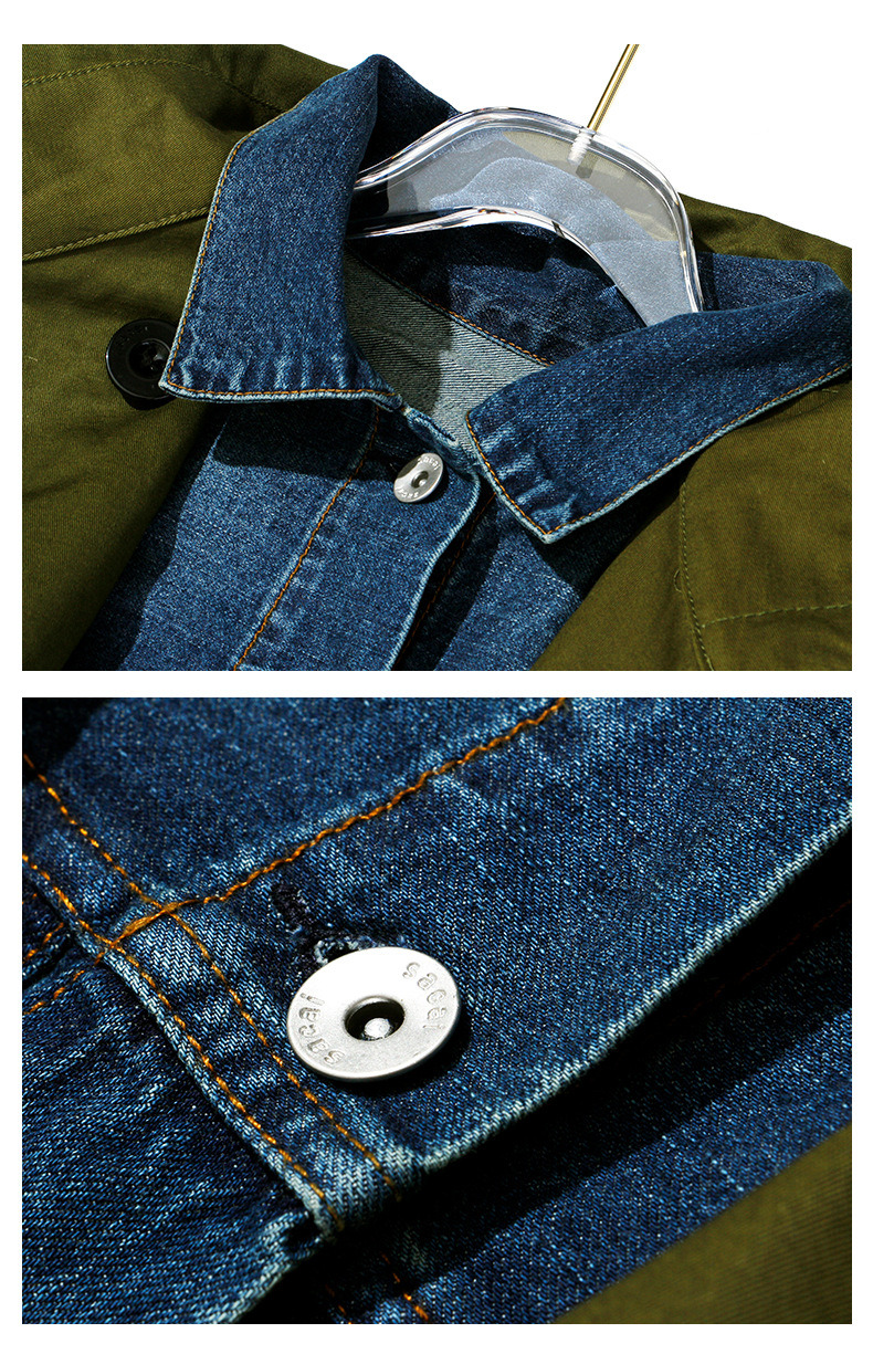 QUICK DRY Winter Use Women's Fashion Jacket High Street Contrast Women's Quilted Denim Jackets