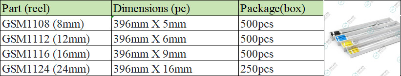 SMT Splice Cover Tape Extender GSM11 Series