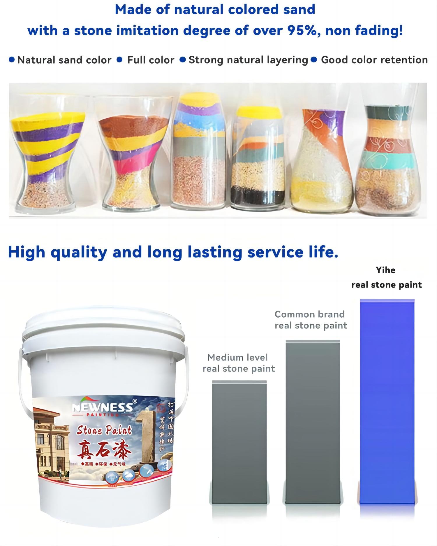 Top-Notch Asian Paints Eco-Friendly Wall Spray Stone Paint Aging Resistance 250 Hours