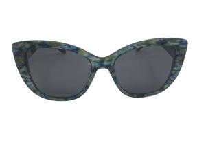 China Cateye acetate sunglasses Men Women special green pattern UV 100% wholesale