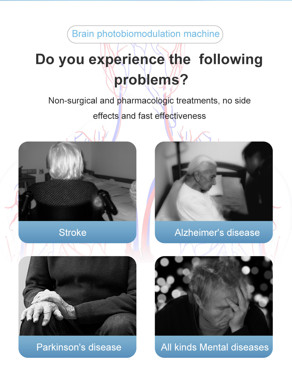 810nm Near Infrared Photobiomodulation Belt Brain Therapy Wrap Improve Memory