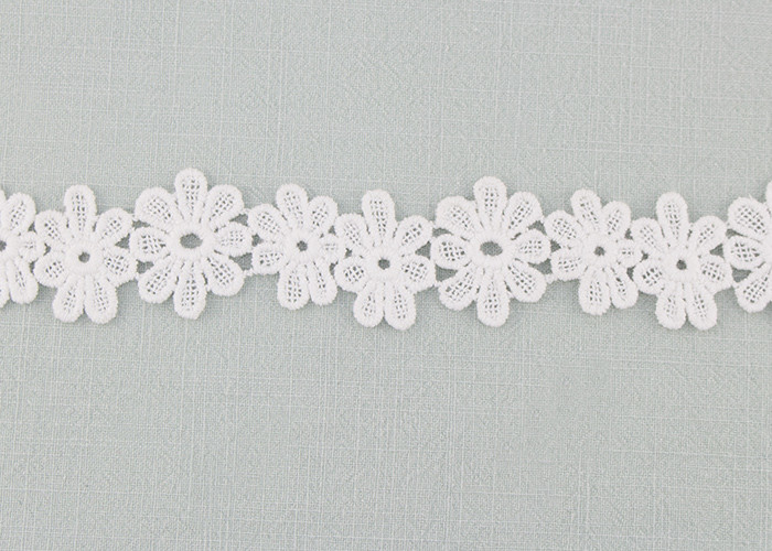 Daisy Venice Lace Trim Organic Cotton Padded Lace Trim Water Soluble Dress Ribbon