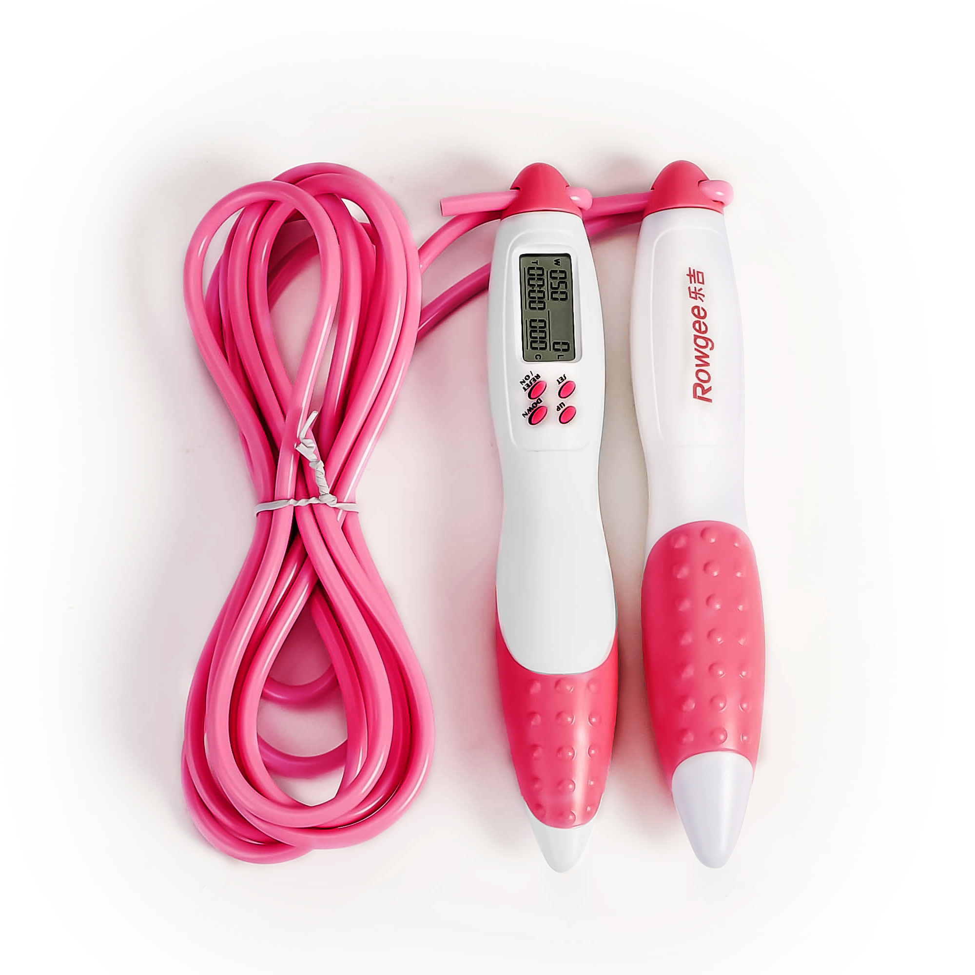 Jumping Rope Exercise Adjustable 2.5M Pink Skipping Rope For High And Low Intensity Aerobic Exercise JP-100