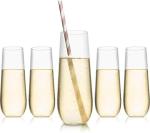 New Arrivals Handleless Champagne Glasses Best Selling Transparent Wine Glasses