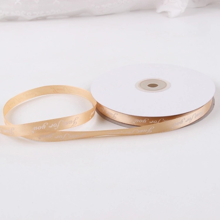 Custom Printing Silk Ribbon For Gift Package Christmas Ribbon Spool