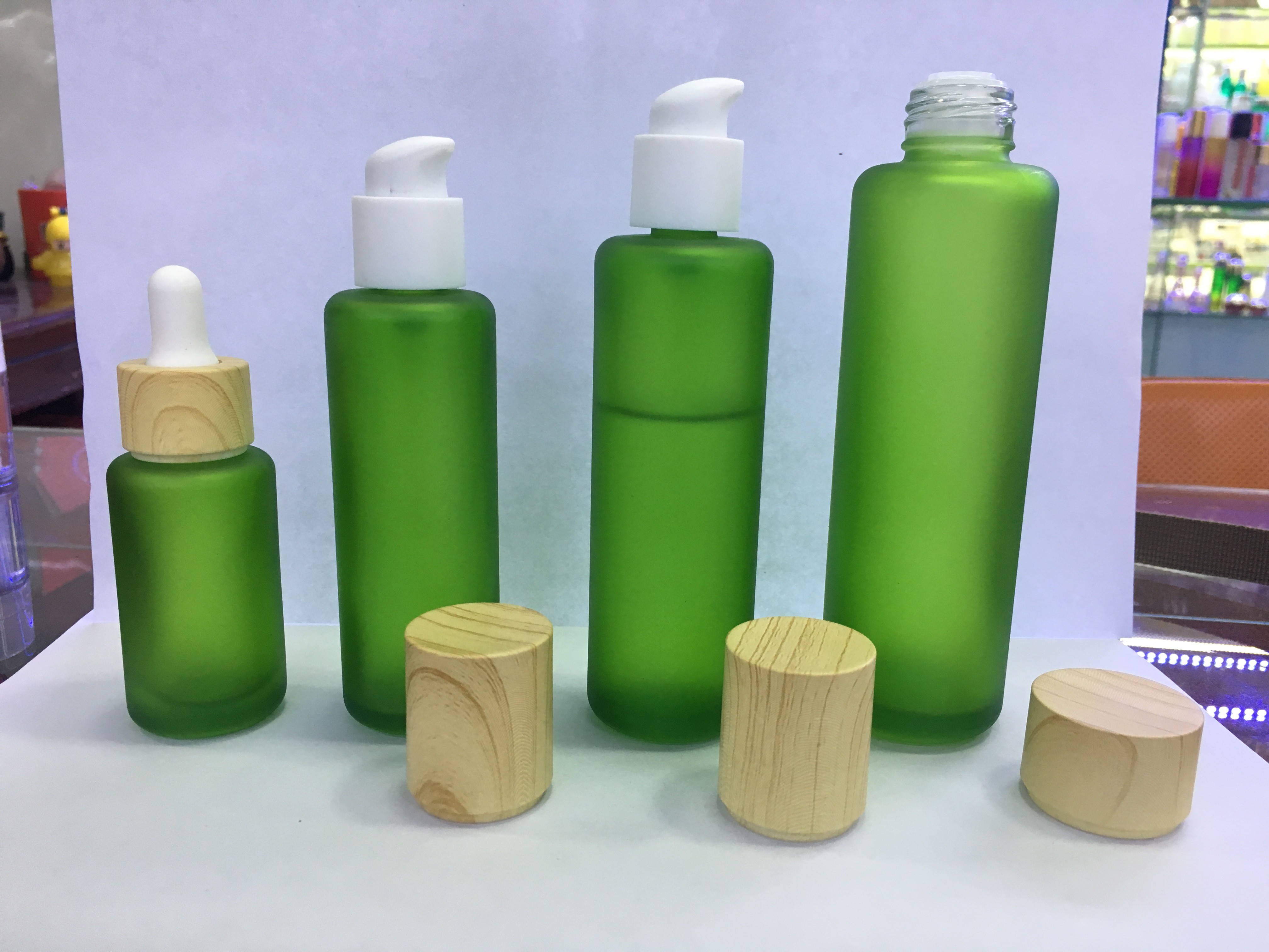 5ml 10ml 30ml 50ml 120ml Glass Dropper Bottle With Bamboo Collar for essential oil