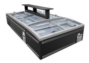 China Chest Deep Commercial Island Freezer Supermarket Refrigeration Direct Cooling wholesale