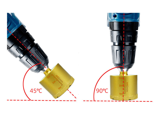 Tile Marble 50mm Diamond Core Drill Bit Dry Use Tool Hole Triangle Shank