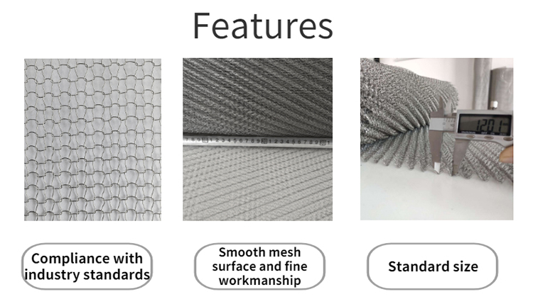 316 Knitted Stainless Steel Wire Mesh 2.5mm Thickness 500mm Width For Filtering