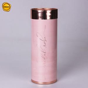 China Custom Logo Glossy Pink Cosmetic Packaging Paper Tube Cylinder Box For Makeup Products wholesale