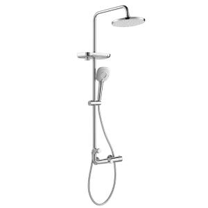 China Wall Mounted Thermostatic Hand Shower Mixer Set Chrome Shower System wholesale