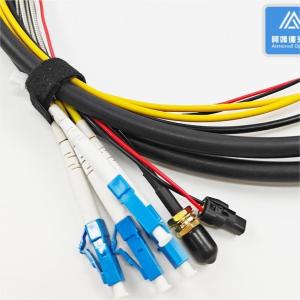 China Optic Hybrid Cable Fiber And Power Cable 4 Cores SM G657A2 4pcs 0.17² 7.0mm Black LSZH wholesale