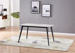 China Grey Rectangle Luxury Real Natural 50kgs Marble Top Dining Table wholesale