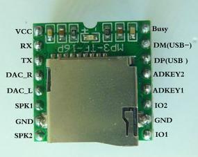 China Voice module MP3-TF-16P wholesale
