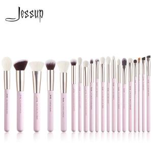 China Jessup 20pcs Pro Makeup Brushes Set Aluminium Ferrule Wood Handle wholesale
