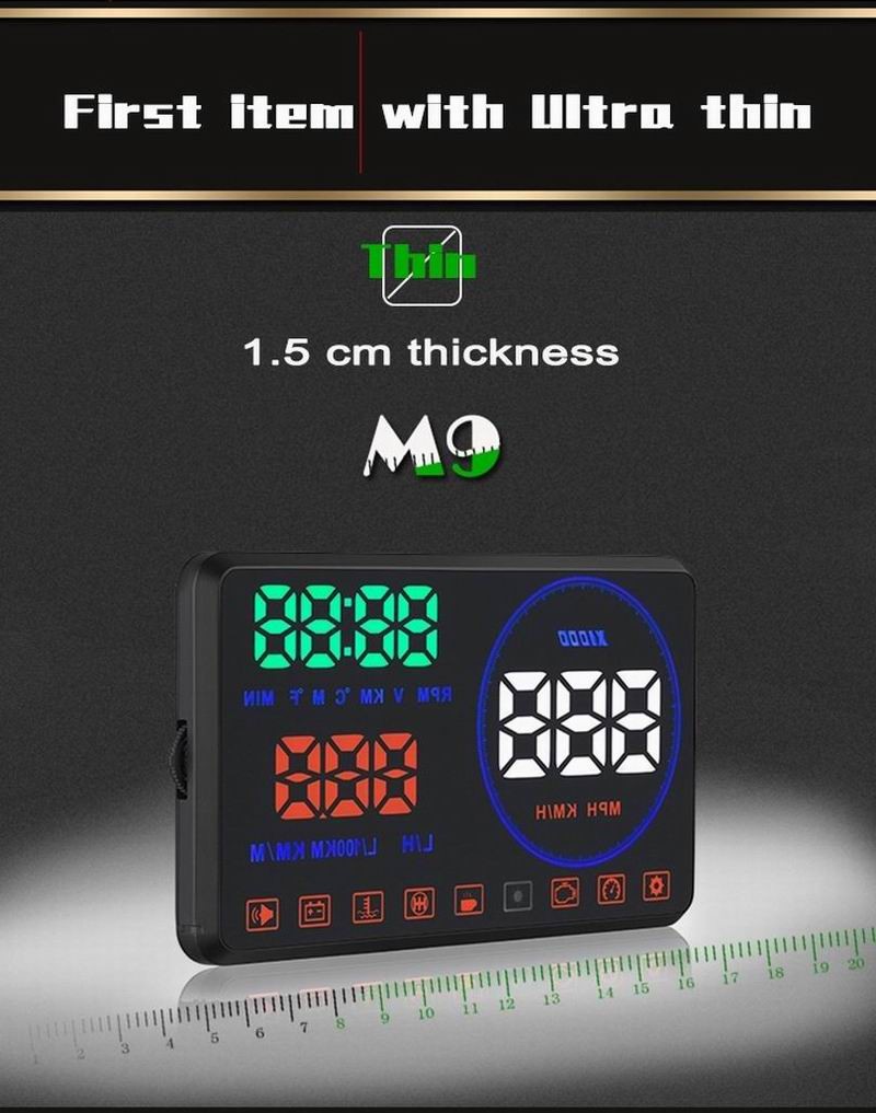 Ouchuangbo Car Head Up Display HUD detector speed projector on the windshield Speedometer Alarm
