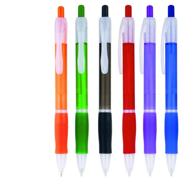 soft grip rubber plastic ballpoint pen for gift use,logo printed rubber grip