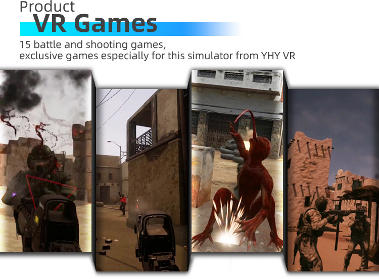 50 - 60HZ VR Shooting Simulator Double Players Interactive VR Arcade Machine
