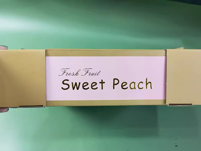 Peach Cardboard Fruit Tray Gift Pack Foldable With Foam Cardboard Insert