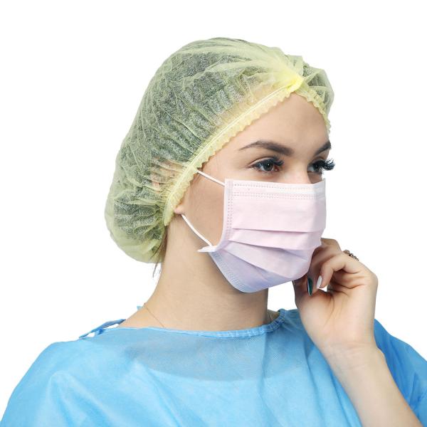 Anti Pollen Disposable Face Mask Pink Color Wind / Sunlight Prevent Skin
