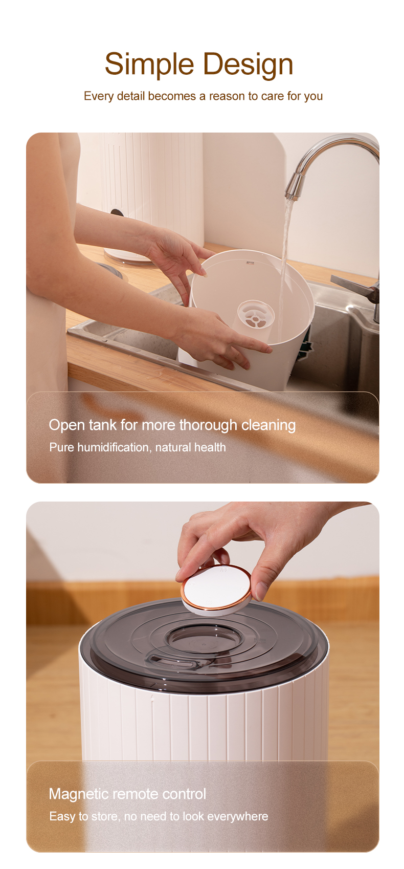 Large Cool-Mist Impeller Humidifier for Bedroom Oem 5L Top Fill Electronic Ultrasonic