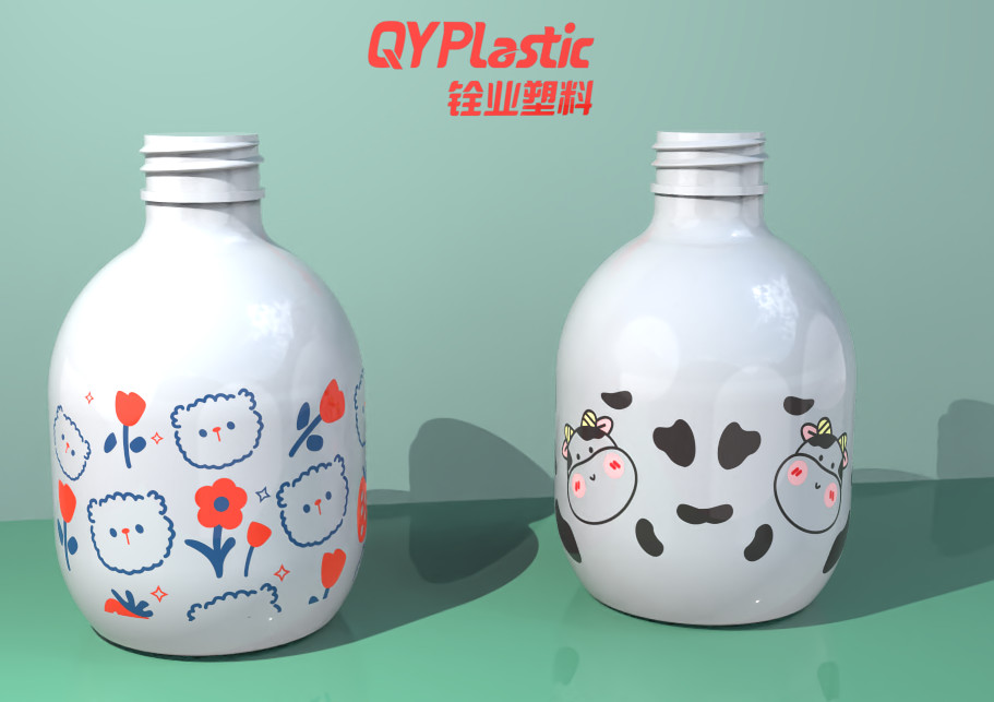 Round White Plastic Shanpoo Bottle Label Printing Logo 150ml With Pump