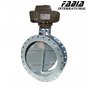 China 80mm 75mm 65mm Electric Carbon Steel Flanged Ventilation Butterfly Valve wholesale